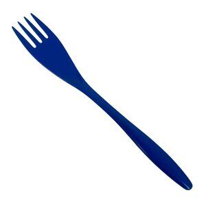 Hutzler Melamine 4-Tine Meat Fork Navy Blue Kitchen Utensil Made in Thailand